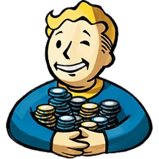 🤑 Vault Boy Fallout Fallout, Videospiel, Vault-Tec, Cartoon, Geld, Casino Chips telegram sticker