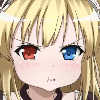 😡 Anime, Dibujos animados, Chica, Enojada, Puchero, Linda, Kawaii telegram sticker