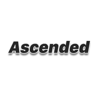 👆 Ascended ascended, text, word, elevation, rise, upgrade telegram sticker