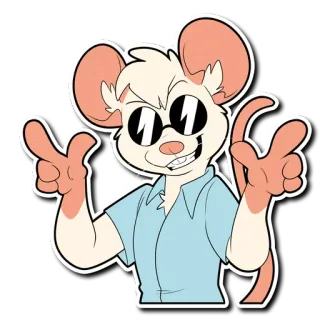 😎 rato, furry, desenho animado, óculos de sol, antropomórfico, animal, personagem, adesivo telegram sticker