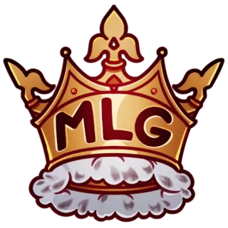 👑 MLG MLG, corona, Major League Gaming, Gaming, Gioco online telegram sticker