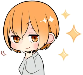 🤔 动漫, Q版, 卡哇伊, 漫画, 可爱 telegram sticker