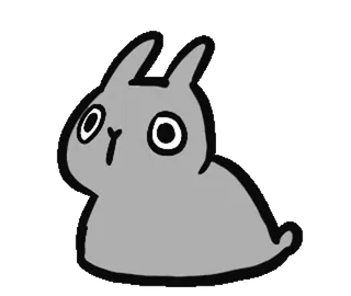 🐰 królik, zwierzę, kreskówka, cartoon telegram sticker