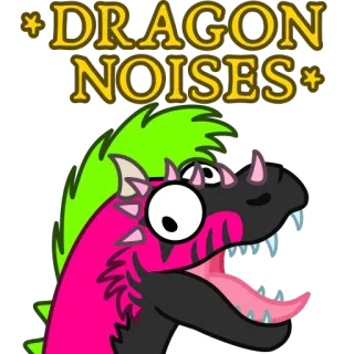 🐲 DRAGON NOISES naga, kartun, binatang, fantasi, stiker, imut, monster telegram sticker
