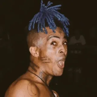 🖤 XXXTentacion rapper, zanger, muzikant, xxxtentacion, blauw haar telegram sticker