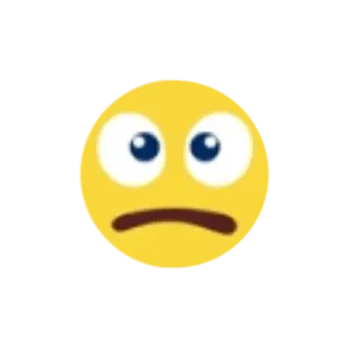 😟 Эмодзи, Грустный, Жёлтый, Лицо telegram sticker