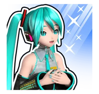 ✨ Hatsune Miku Anime, Manga, Vocaloid, Musik, Weibliche Figur telegram sticker