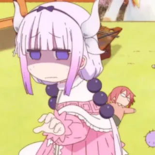 🍚 Kanna Kamui Miss Kobayashi's Dragon Maid Anime, Dragão, Fofo, Kanna, Chibi, Kanna Kamui whatsapp sticker