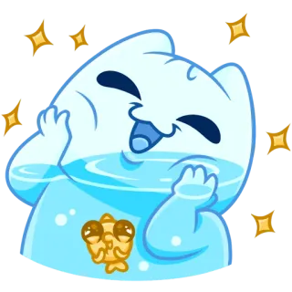 🤩 만화, 고양이, 귀여운, 스티커, 행복한 telegram sticker