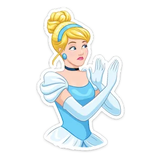 🙅‍♂ Cinderella Cenicienta, Princesa Disney, Personaje de dibujos animados, Princesa whatsapp sticker