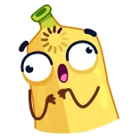 🤪 Dessin animé, Drôle, Banane, Mignon, Kawaii, Emoji, Sticker telegram sticker
