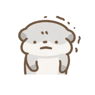 😬 loutre, mignon, animal, autocollant whatsapp sticker