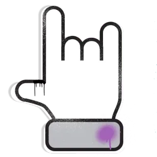 🤘 Rock, Gerakan tangan, Metal, Rock on, Tanda, Simbol whatsapp sticker