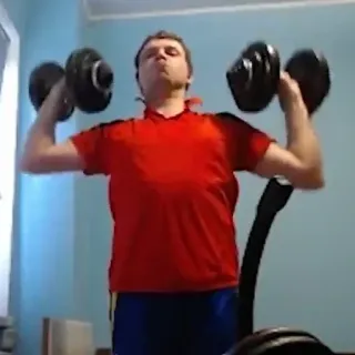 👑 exercice, haltérophilie, fitness, haltères, entraînement, musculation whatsapp sticker