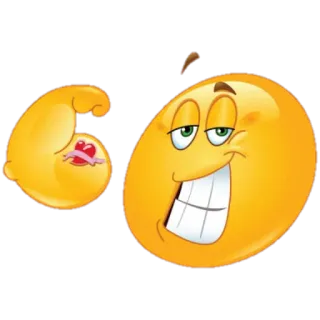 💪 emoji, músculo, fuerte, gracioso, brazo, flexión telegram sticker