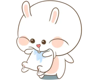 🐽 coelho, desenho animado, fofo, animal, adesivo, ilustração telegram sticker
