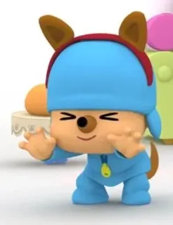 💙 Pocoyo мультфильм, собака, анимированный, персонаж, щенок, животное telegram sticker