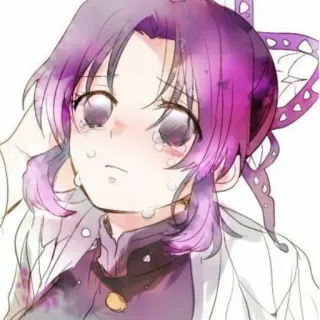 🦋 Shinobu Kocho Demon Slayer Anime, Chorando, Triste, Shinobu Kocho, Demon Slayer, Lágrimas, Garota, Mangá whatsapp sticker