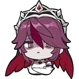 😠 Rosaria Genshin Impact anime, video game, rosaria, genshin impact, character whatsapp sticker