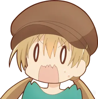 😰 Anime, Dziewczyna, Kreskówka, Kawaii, Słodkie, Postać, Animowany whatsapp sticker