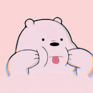 ❄️ Ice Bear We Bare Bears Ice Bear, kartun, lucu, hewan, beruang whatsapp sticker