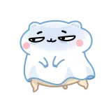 🕺 carino, fantasma, kawaii, divertente, assonnato, cartone animato telegram sticker