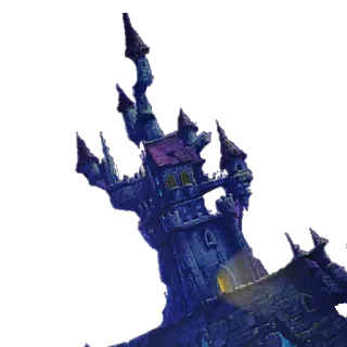 🌇 castle, tower, fantasy, architecture, building, dark, spooky telegram sticker