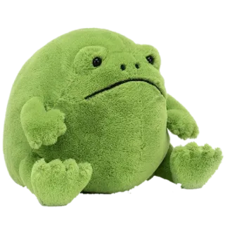 🐸 rana, peluche, verde, giocattolo, pupazzo, jellycat telegram sticker