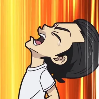 🎐 Anime, Chorando, Triste, Emocional, Menino, Mangá whatsapp sticker