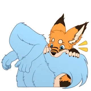 🦊 rubah, furry, binatang, imut, kartun telegram sticker