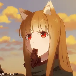 😳 Holo Spice and Wolf @fix_u_fox whatsapp sticker