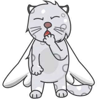 😴 cat, animal, cartoon, sleepy, yawning telegram sticker