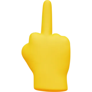 🖕 dito medio, maleducato, gesto, offensivo whatsapp sticker