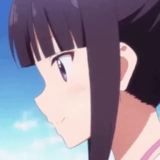💕 anime, girl, cartoon, woman, portrait, smile telegram sticker