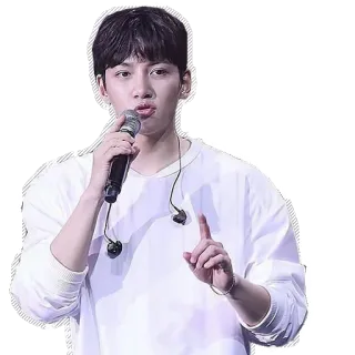 👆 Ji Chang-wook Coreano, Ator, Cantor, Artista, Microfone whatsapp sticker
