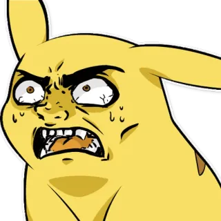 😡 Pikachu Pikachu, Pokémon, Meme, Zły telegram sticker