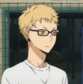 ✨ Kei Tsukishima Haikyuu!! anime, character, Haikyuu!!, Kei Tsukishima telegram sticker