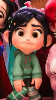 🦋 Vanellope von Schweetz Wreck-It Ralph cartoon, disney, character, wreck it ralph, vanellope, vanellope von schweetz whatsapp sticker