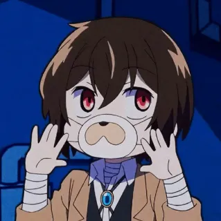 🥐 Osamu Dazai Bungo Stray Dogs Anime, Manga, Bungo Stray Dogs, Osamu Dazai, Chibi, Süß, Hundefilter whatsapp sticker