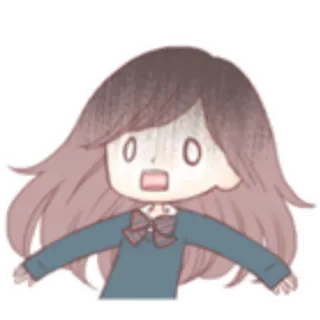 ✨ Chibi, Anime, Spaventato, Scioccato, Sorpreso, Cartone animato telegram sticker