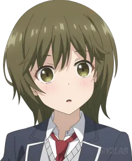 😯 Anime, Uniforme escolar, Garota, Fofa, Desenho animado whatsapp sticker