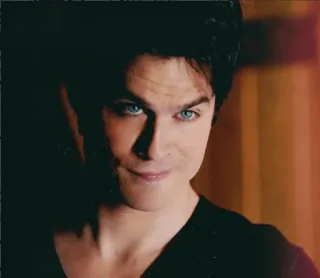 💉 Damon Salvatore The Vampire Diaries 伊恩·萨默海尔德, 吸血鬼, 电视剧, 奇幻, 超自然 telegram sticker