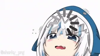 🦈 Gawr Gura Hololive *ANGRY SHARK NOISES whatsapp sticker