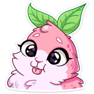 😛 mignon, adorable, dessin animé, sticker, animal telegram sticker