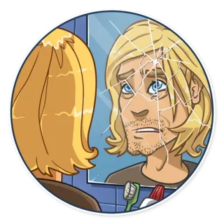 Kurt Cobain telegram stickers