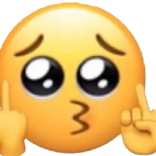 🖕 эмодзи, лицо, средний палец, оскорбительный, жест whatsapp sticker