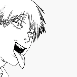 👅 Denji Chainsaw Man Аниме, Манга, Человек-бензопила, Денджи, Демон, Язык, Портрет telegram sticker