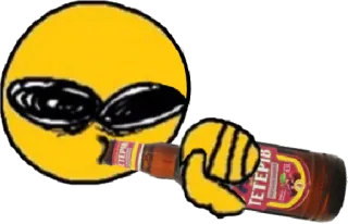 🥃 ТЕТЕРІВ Emoji, Cerveja, Bebendo whatsapp sticker