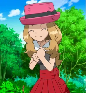 😍 Serena Pokemon покемон, серена, аниме, мультфильм whatsapp sticker