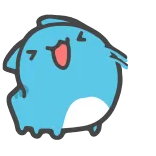 🤪 carino, cartone animato, blob, felice, animale telegram sticker